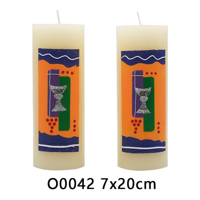 IC06CO042 手工蜡烛-常年期-圣杯葡萄-7x20cm Catholic religious art