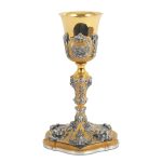 Chalice - Saints, Eucharistic Symbols & Angels - Bicolour - H23cmxD7x5cm