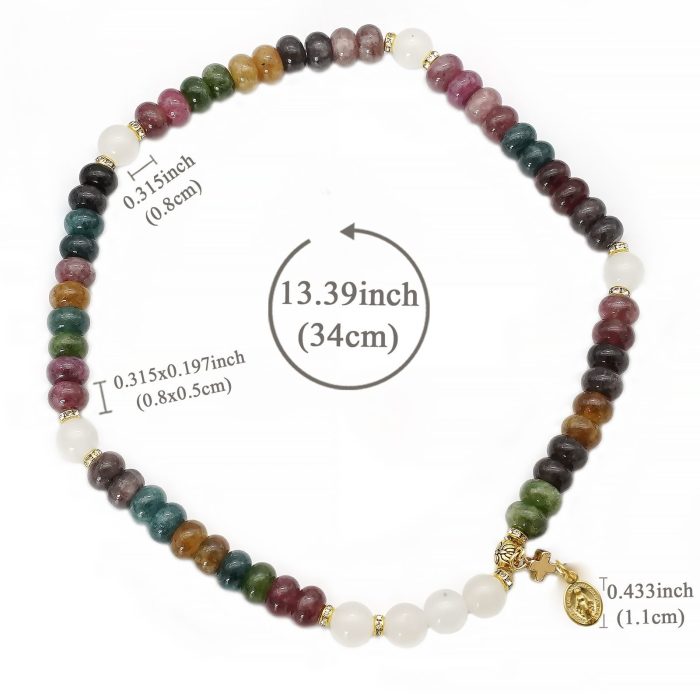 弹力手链-碧玺-两圈-5x8mm - 图片 3