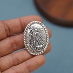 冰箱贴-圣牌磁吸-弥额尔-镀银合金-银色边缘编绳-3.8x2.8cm - 图片 3