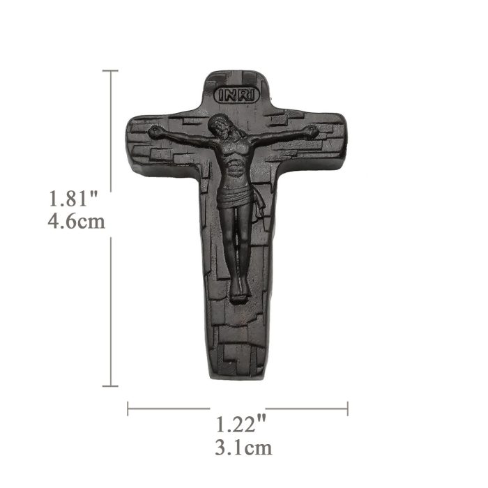 DIY十字架-页岩背景-黑/紫檀木-4.5cm - 图片 2