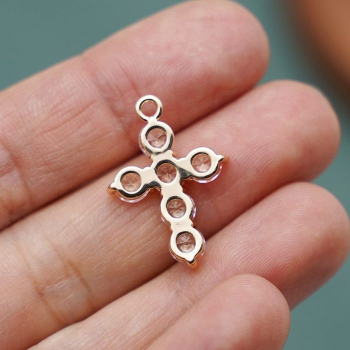 DIY十字架-大钻-黄铜-2.1x1.6cm - 图片 5