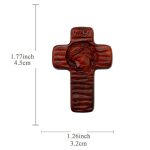 DIY十字架-耶稣头像-黑檀紫檀木-4.5cm - 图片 3