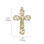 DIY十字架-复古镂空-黄铜14K-4.6x3.2cm - 图片 2