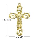 DIY十字架-复古镂空-黄铜14K-4.6x3.2cm - 图片 2