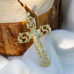 DIY十字架-复古镂空-黄铜14K-4.6x3.2cm - 图片 3