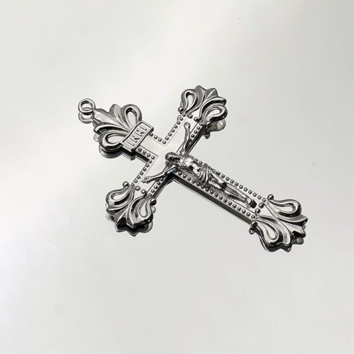 DIY十字架-复古十字架-925银亮白-4.8x3.4cm - 图片 5
