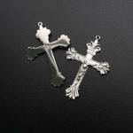 DIY十字架-复古十字架-925银亮白-4.8x3.4cm - 图片 6