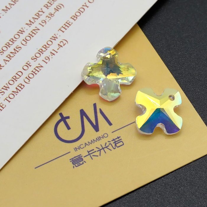 DIY十字架-水晶十字架吊坠-1.4cm - 图片 7