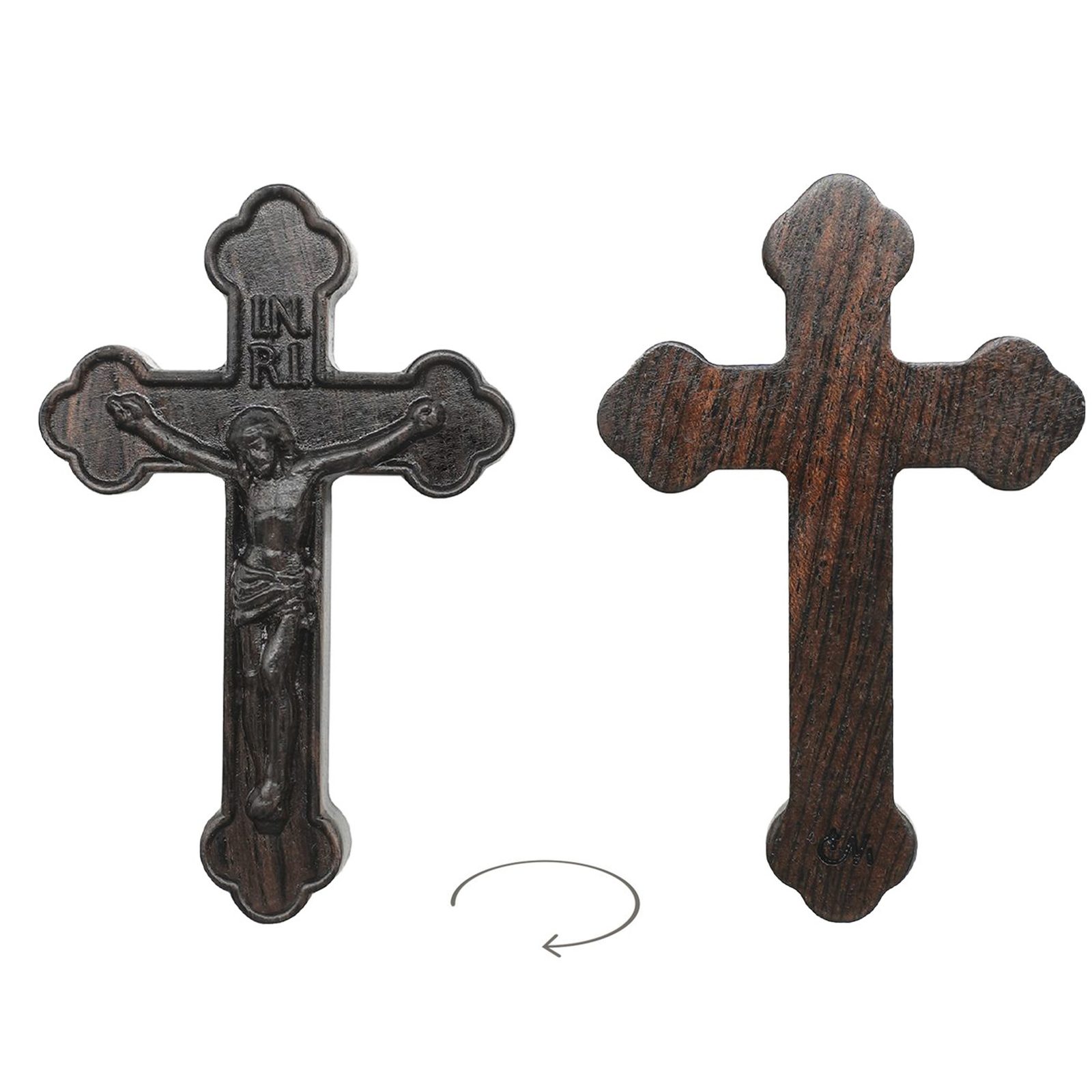 IC03CR018-HT55 DIY十字架-黑檀木-5.5x3.5cm - 图片 1