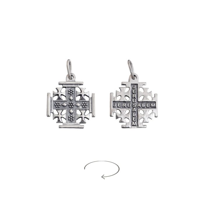 DIY十字架-耶路撒冷-925银-做旧-1.0/1.5cm