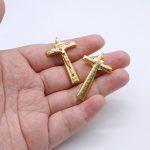 DIY十字架-禧年圣伯多禄广场-锌合金-金色-3.8x2.3cm - 图片 3