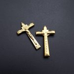 DIY十字架-禧年圣伯多禄广场-锌合金-金色-3.8x2.3cm - 图片 6