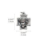 DIY十字架-耶稣圣容苦像方形-锌合金-2.3x2.2cm - 图片 2