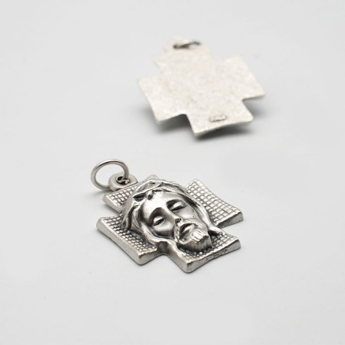 DIY十字架-耶稣圣容苦像方形-锌合金-2.3x2.2cm - 图片 4