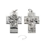 DIY十字架-基多福+圣母若瑟耶稣-锌合金-3x2.3cm