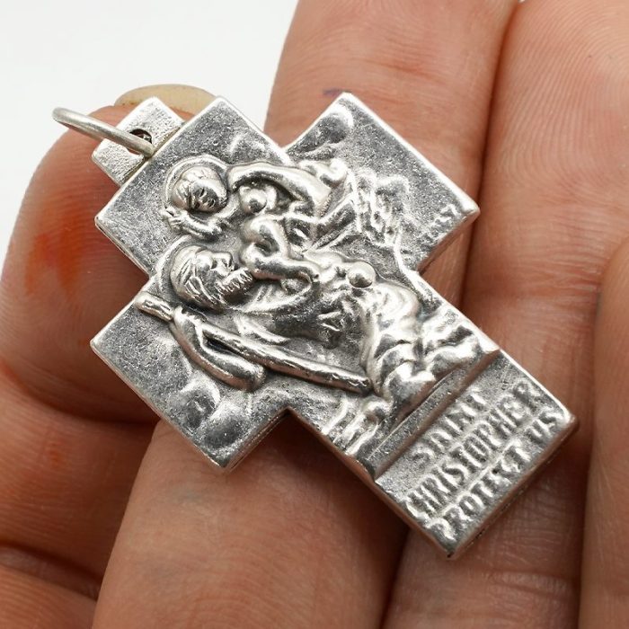 DIY十字架-基多福+圣母若瑟耶稣-锌合金-3x2.3cm - 图片 4
