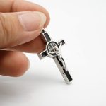 DIY十字架-圣本笃+锌合金+黑色-3.5cm - 图片 3