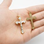 DIY十字架-锌合金-金色白色-3.7/5.5cm - 图片 2