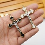 DIY十字架-锌合金-金色白色-3.7/5.5cm - 图片 5
