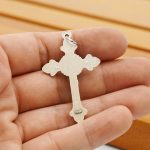 DIY十字架-波浪纹-锌合金-4.0/5.0cm - 图片 3