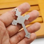 DIY十字架-波浪纹-锌合金-4.0/5.0cm - 图片 5