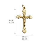 DIY十字架-锌合金-金色-3.6cm - 图片 2