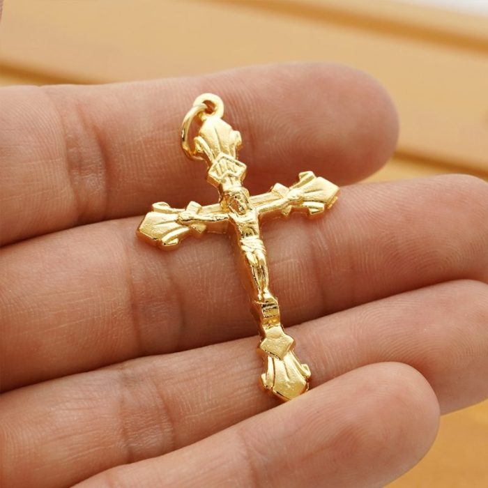 DIY十字架-锌合金-金色-3.6cm - 图片 4