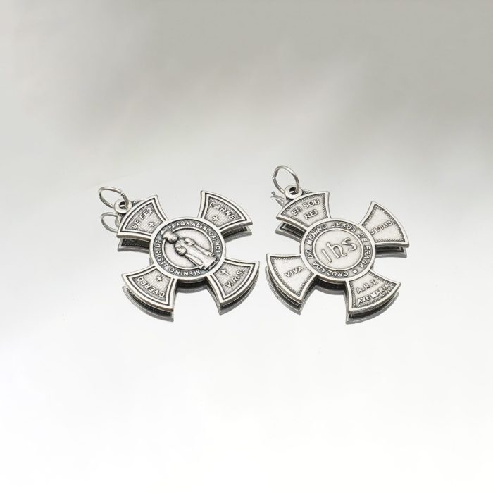 DIY十字架-圆形-布拉格圣婴IHS-锌合金-3.0cm - 图片 4