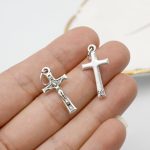 DIY十字架-沙面背景-锌合金-2.1/3.0/4.0cm - 图片 3