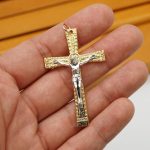 DIY十字架-金色+银色耶稣-锌合金-金色-5cm - 图片 4