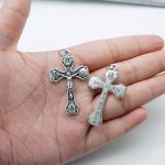 DIY十字架-默主哥耶和平-锌合金-3.9x2.7cm - 图片 3