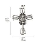 DIY十字架-耶稣头像-锌合金-5.1x4cm - 图片 2