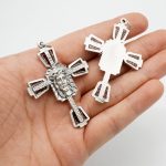 DIY十字架-锌合金红珐琅-5.1x4cm - 图片 3