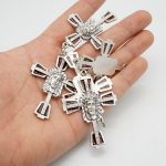 DIY十字架-锌合金红珐琅-5.1x4cm - 图片 4