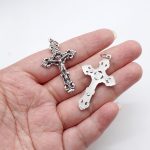 DIY十字架-复古镂空-锌合金-3.8/4.8cm - 图片 2