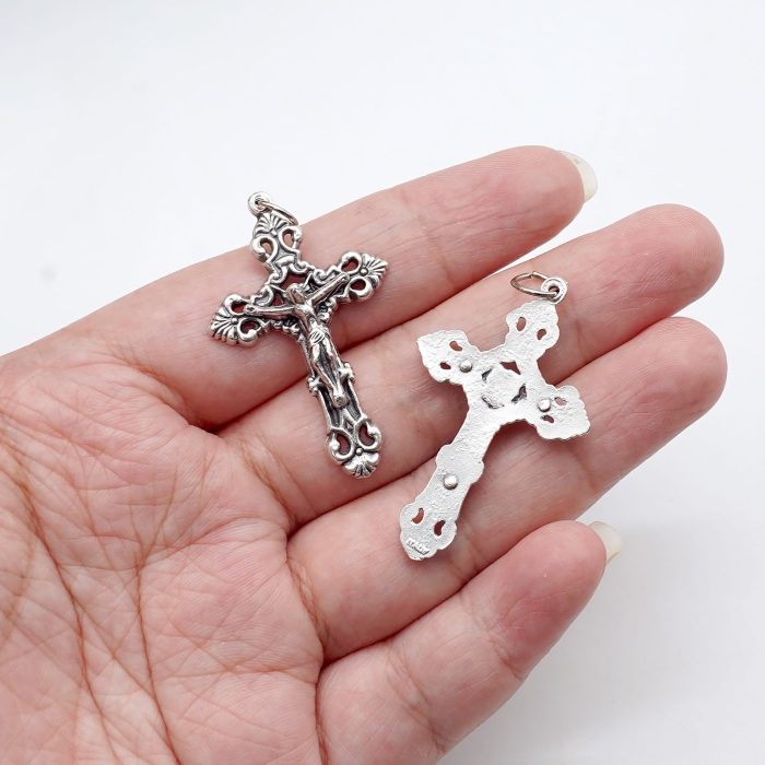 DIY十字架-复古镂空-锌合金-3.8/4.8cm - 图片 2