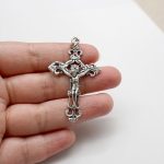 DIY十字架-复古镂空-锌合金-3.8/4.8cm - 图片 3