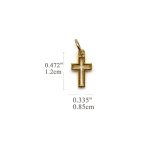 DIY十字架-镂空-锌合金-金色-1.2cm - 图片 2