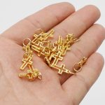 DIY十字架-镂空-锌合金-金色-1.2cm - 图片 4