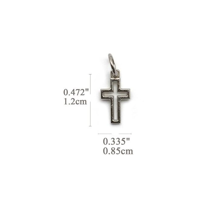 DIY十字架-镂空-锌合金-1.2cm - 图片 2