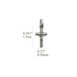 DIY十字架-圆柱-锌合金-1.5cm - 图片 2