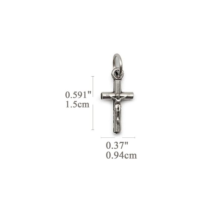 DIY十字架-圆柱-锌合金-1.5cm - 图片 2