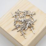 DIY十字架-圆柱-锌合金-1.5cm - 图片 3
