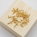 DIY十字架-圆柱-锌合金-金色-1.5cm - 图片 3