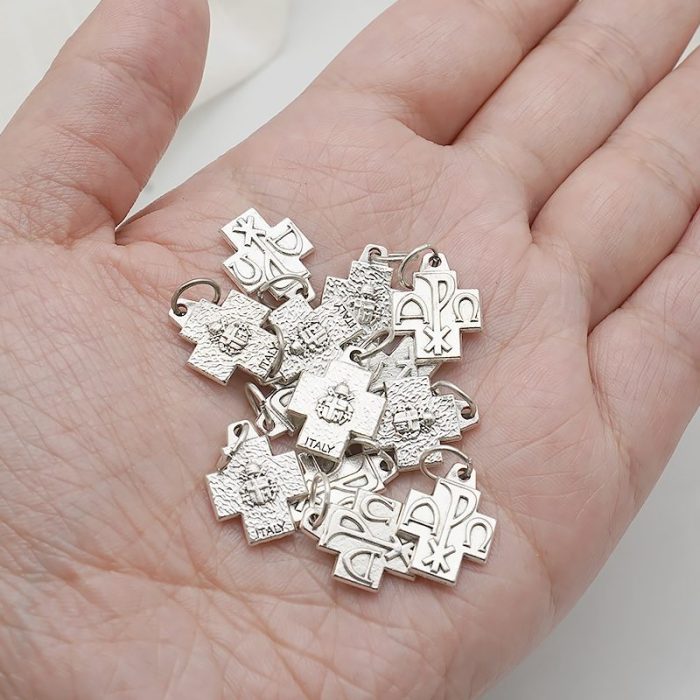 配件十字架-和平徽 镀银合金 1.3×1.2 cm - 图片 3