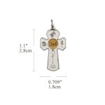 DIY十字架-IHS-锌合金白珐琅-2.8x1.8cm - 图片 2