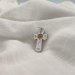 DIY十字架-IHS-锌合金白珐琅-2.8x1.8cm - 图片 4