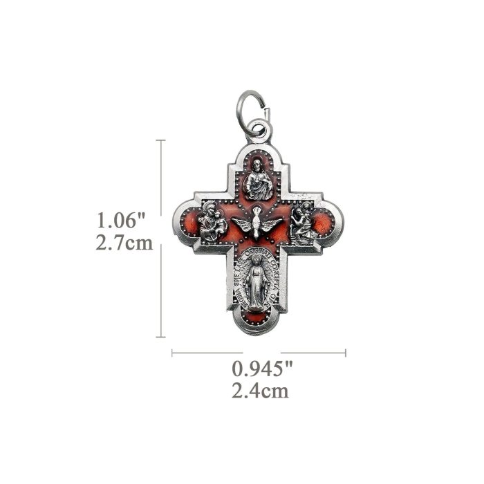 DIY十字架-圣衣-红色珐琅-2.7cm - 图片 2