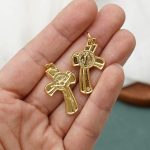 DIY十字架-圣本笃-异形-锌合金-金色-2.8cm - 图片 3